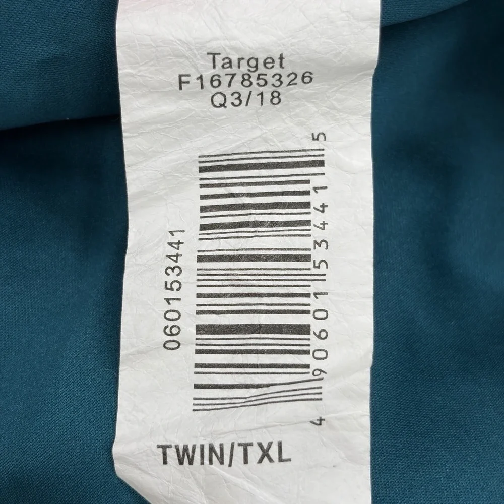 Opalhouse Teal Turquoise Tufted Viscose Velvet Twin Comforter Blanket Bedspread